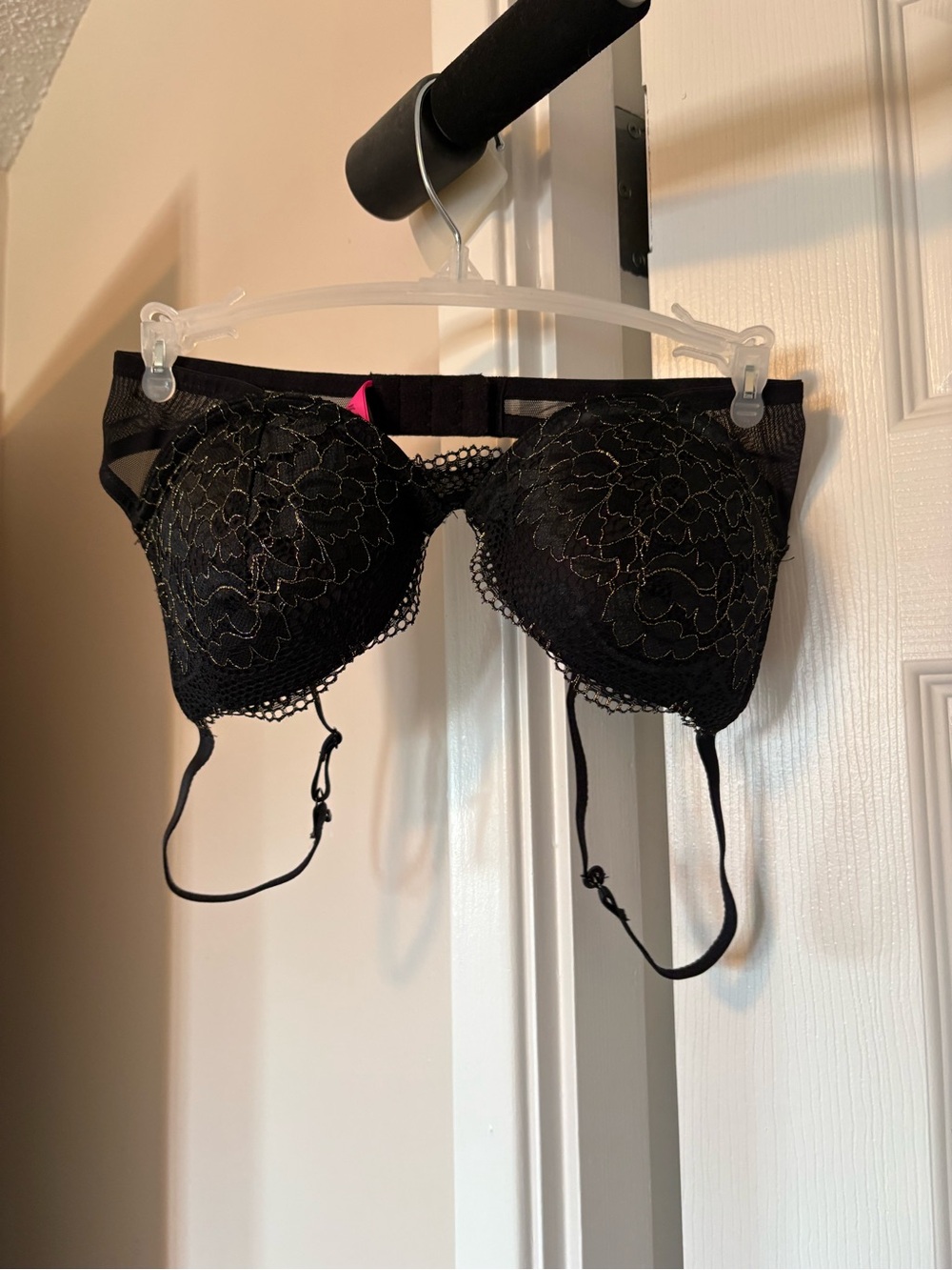 La SENZA Black Lace Underwire Push-Up Bra